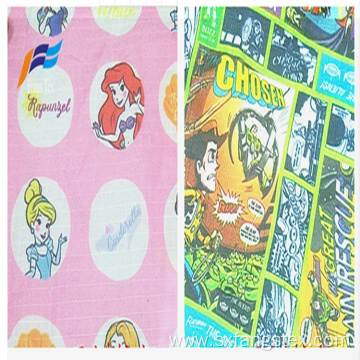 Polyester 190T PVC Taffeta Printed Waterroof Children Fabric